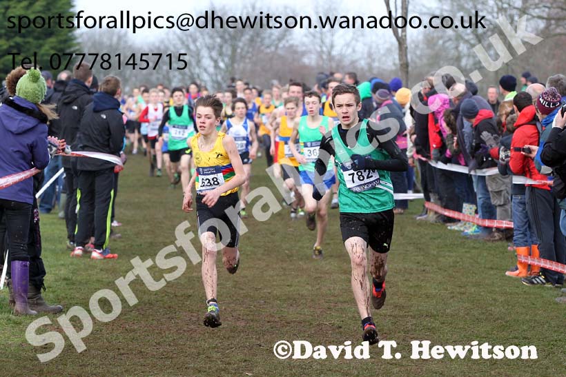 Under-13 boys Inter Counties Cross Country, Cofton Park, Birmingham. Photo: David T. Hewitson/Sports for All Pics